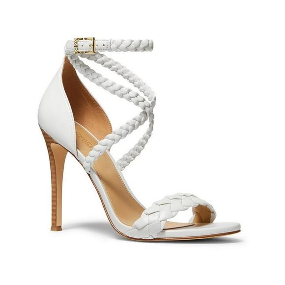 Michael Michael Kors White Astrid Wrapped Sandal 9.5 NIB - Picture 1 of 14